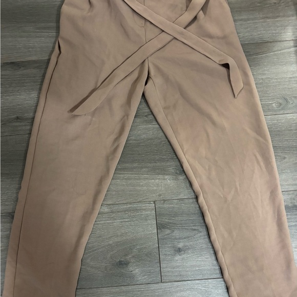 Dynamite Pants - Dynamite Taupe Wrap Belt Pants